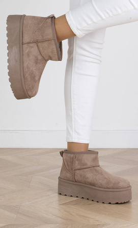 BEŻOWE OCIEPLANE ŚNIEGOWCE BOTKI PLATFORMA KAZUKI