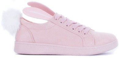 RÓŻOWE ZAMSZOWE  TRAMPKI TENISÓWKI BUNNY