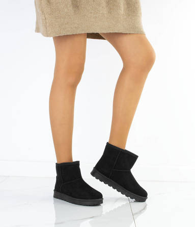 CZARNE OCIEPLANE ŚNIEGOWCE BOTKI ZORINA