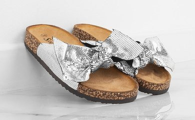 KLAPKI NA KORKU SREBRNE BŁYSZCZĄCE SPARKLE