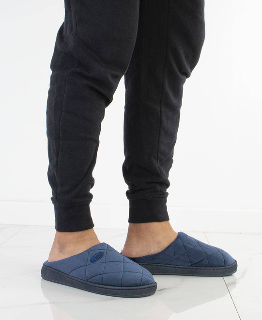 GRANATOWE MĘSKIE OCIEPLANE KAPCIE KLAPKI 6