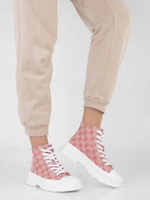 RÓŻOWE WYSOKIE TRAMPKI PALLADI 6