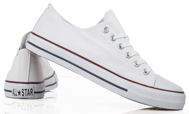 KLASYCZNE NISKIE BIAŁE TRAMPKI MĘSKIE  3