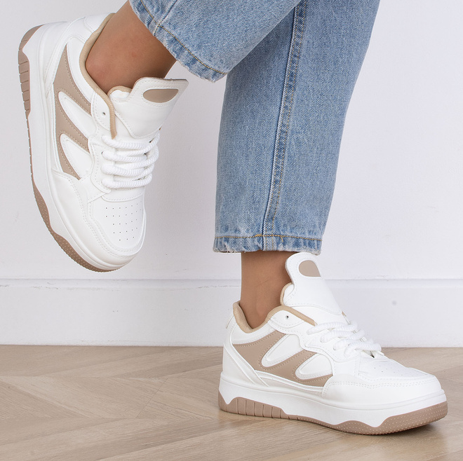BIAŁE SNEAKERSY TRAMPKI KLASYCZNE NA PLATFORMIE WEXET 5