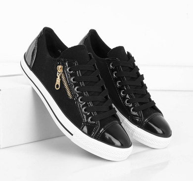 CZARNE TRAMPKI TENISÓWKI MĘSKIE