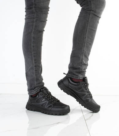 CZARNE OCIEPLANE ZIMOWE BUTY SPORTOWE