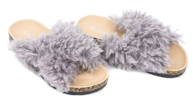 SZARE KLAPKI Z FUTERKIEM LAMB 4