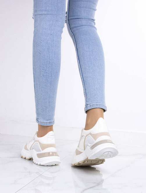 BEŻOWE SNEAKERSY SPORTOWE GRUBA PODESZWA PELETTE 7