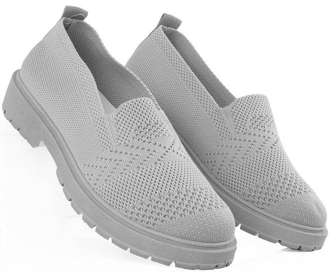 SZARE TENISÓWKI MOKASYNY KORONKOWE HAPE 3