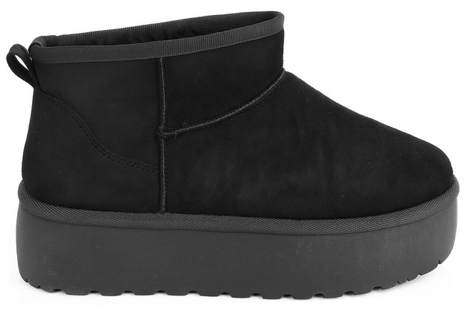 CZARNE OCIEPLANE ŚNIEGOWCE BOTKI NA PLATFORMIE ARLENINA 1