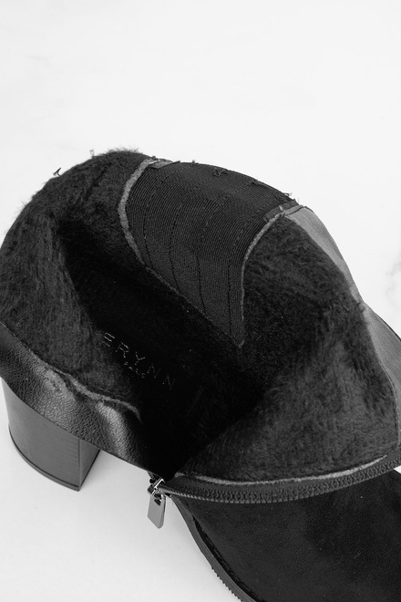CZARNE DAMSKIE BOTKI NA SŁUPKU ZAMSZOWE OCIEPLANE ARDELE 5