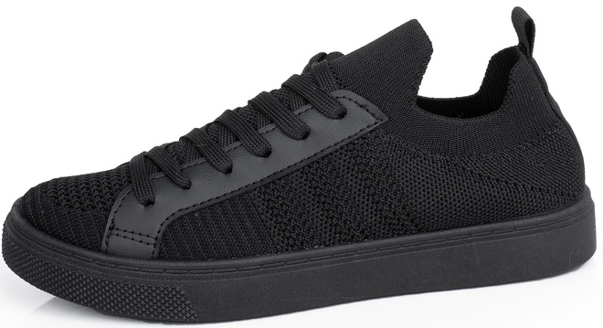 CZARNE TENISÓWKI AŻUROWE SZNUROWANE ODETTE 3