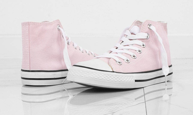 RÓŻOWE WYSOKIE TRAMPKI CONVER 3