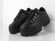 CZARNE SNEAKERSY NA PLATFORMIE HOLLIS