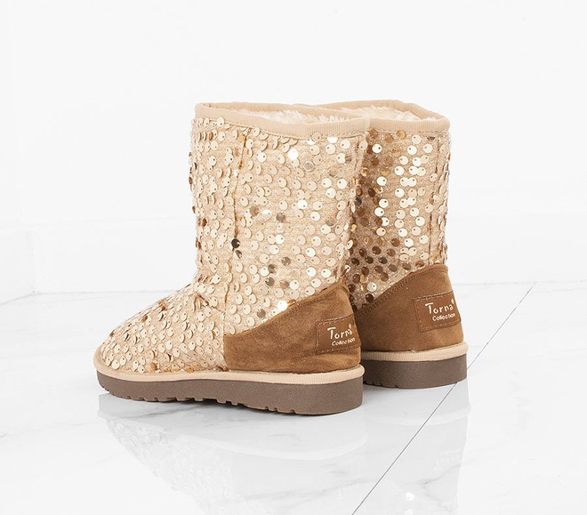 ZŁOTE ŚNIEGOWCE Z CEKINAMI SHIMES 3