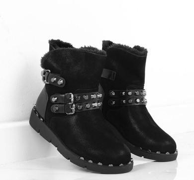 CZARNE OCIEPLANE ŚNIEGOWCE BOTKI DIVINE