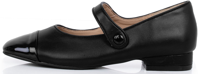 CZARNE DAMSKIE SKÓRZANE MOKASYNY BALERINKI LONGO 3