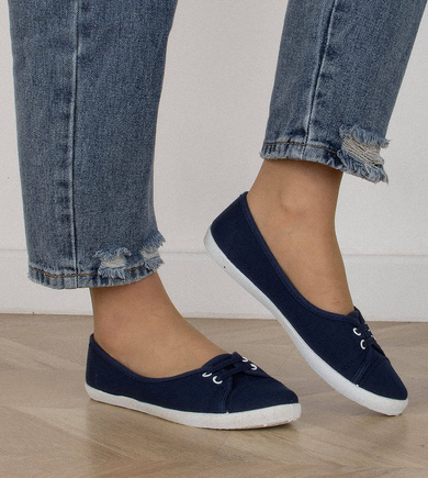 GRANATOWE TRAMPKI SPORTOWE TENISÓWKI HUZAN