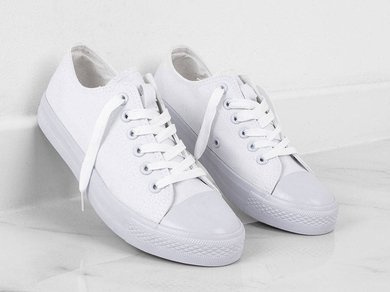 BIAŁE NISKI TRAMPKI FLEX