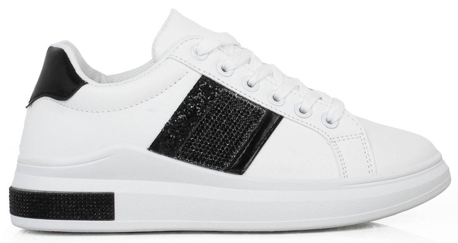 BIAŁE SNEAKERSY TRAMPKI KLASYCZNE NA PLATFORMIE RAINA 1