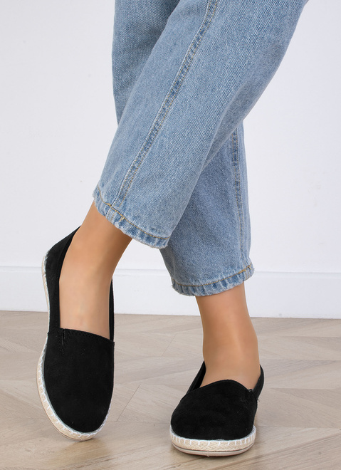 DAMSKIE CZARNE TRAMPKI ESPADRYLE TENISÓWKI CZESZKI WSUWANE KAYLA 5