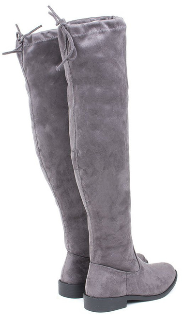 SZARE ZAMSZOWE KOZAKI ZA KOLANO TIFANY 2