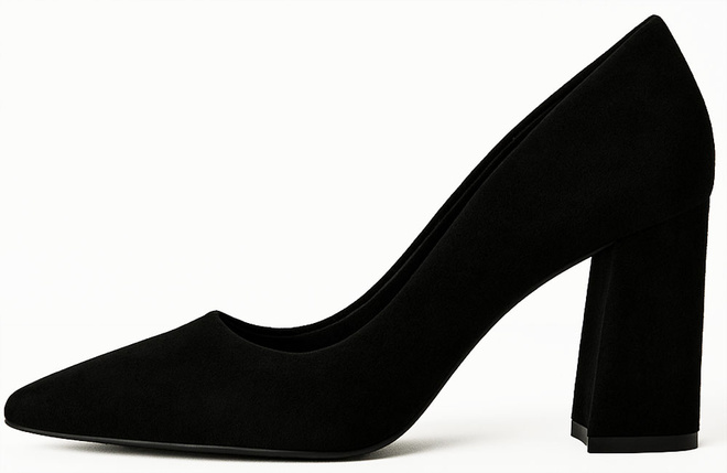 CZARNE CZÓŁENKA ZAMSZOWE NA SŁUPKU W SZPIC MIVANA 3