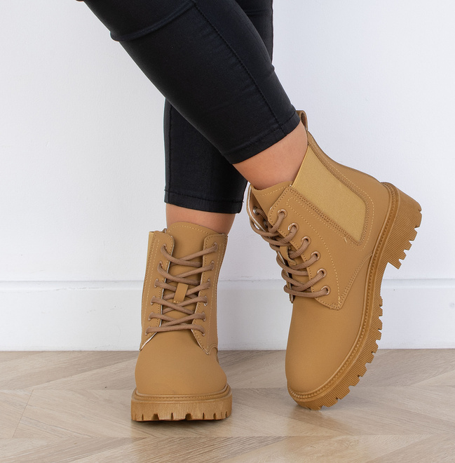 CAMEL BOTKI OCIEPLANE GLANY TRAPERY SZNUROWANE BOTTE 6