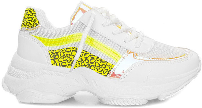 BIAŁE SNEAKERSY NA PLATFORMIE HOLOGRAM HOLLY 1