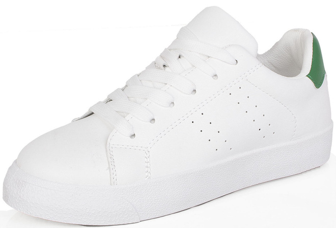 DAMSKIE BIAŁE SNEAKERSY TRAMPKI SKÓRZANE TUFFO 3