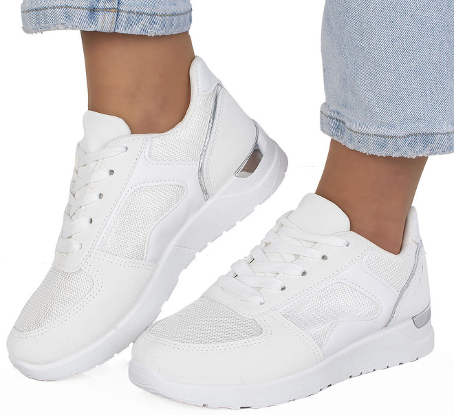 DAMSKIE BIAŁE TRAMPKI BUTY LEKKIE SNEAKERSY LEPES 4
