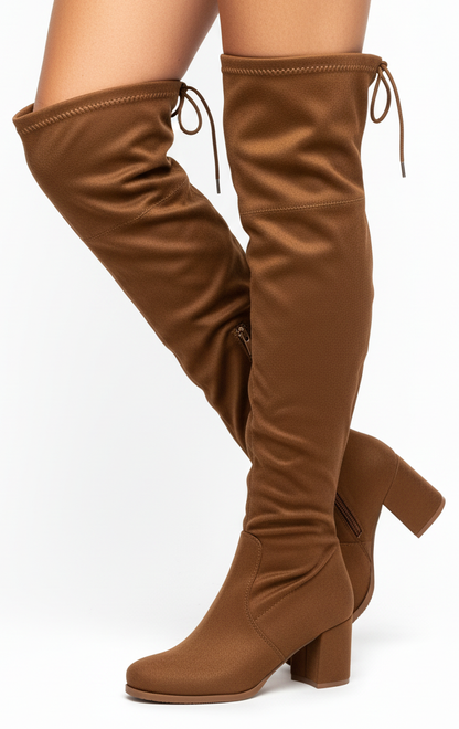 CAMEL DAMSKIE ZAMSZOWE KOZAKI NA ZAMEK ZA KOLANO 5