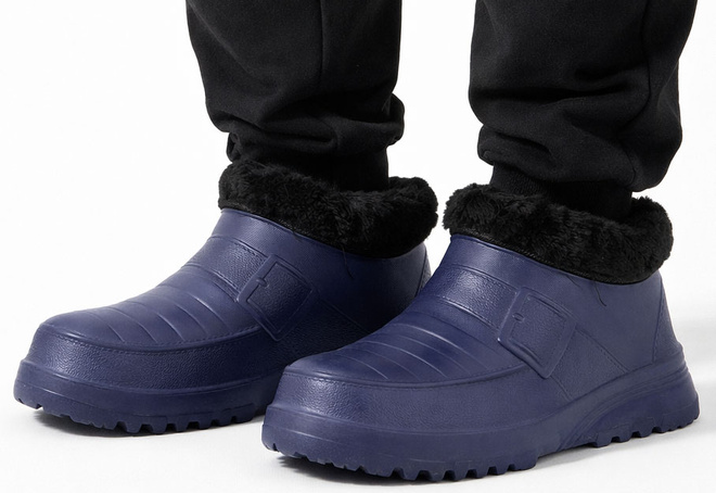 GRANATOWE OCIEPLANE KLAPKI CHODAKI KROKSY  4