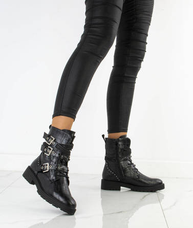 CZARNE TRAPERY BOTKI HEDRI