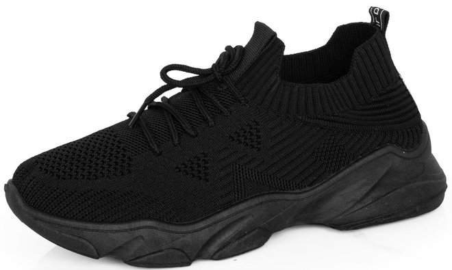DAMSKIE CZARNE BUTY LEKKIE SNEAKERSY ELODIE 3