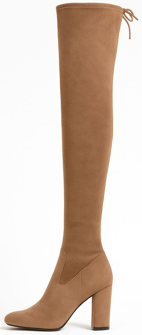 KOZAKI  DAMSKIE BEŻOWE ZA KOLANO NA OBCASIE ZAMEK TODERUS 3