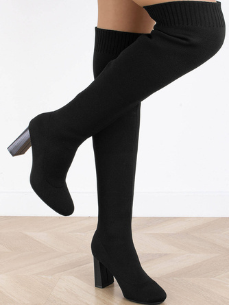 DAMSKIE CZARNE KOZAKI NA SŁUPKU ELASTYCZNA CHOLEWKA CLARISSA