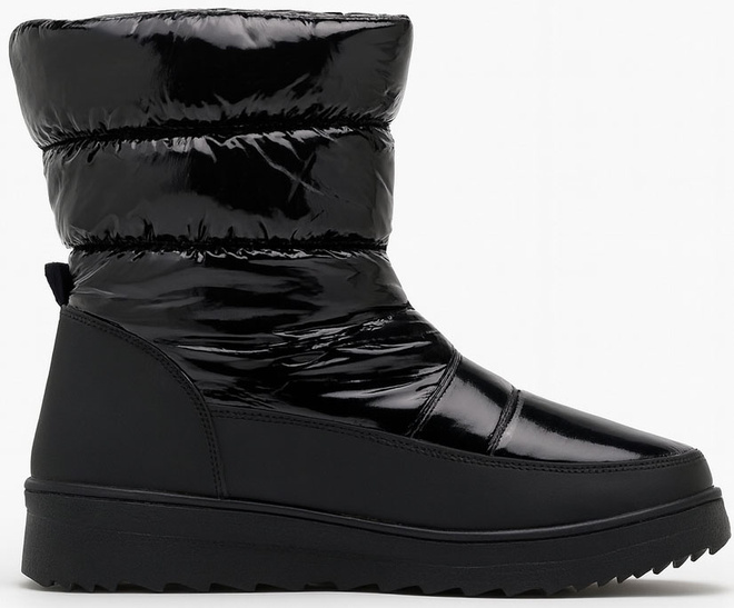 CZARNE ŚNIEGOWCE BOTKI OCIEPLANE NA PLATFORMIE LENVIE 1