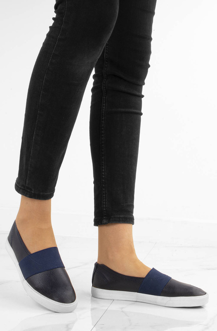 GRANATOWE TENISÓWKI Z GUMĄ DORIT 5