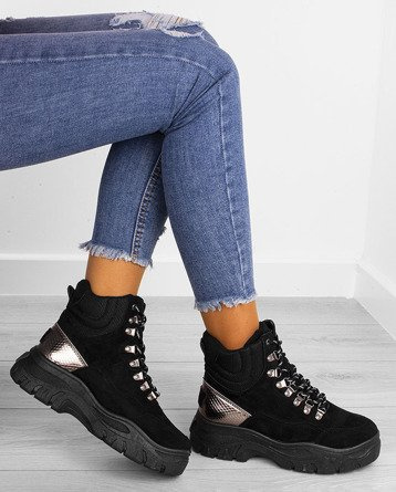 CZARNE TREKINGOWE TRAPERY DEISSE