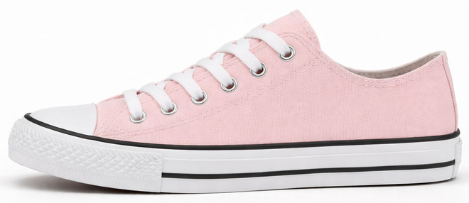 RÓŻOWE KLASYCZNE NISKIE TRAMPKI TENISÓWKI SZNUROWANE 3