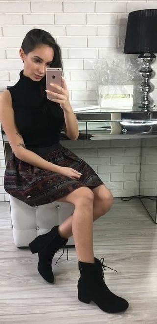 CZARNE ZAMSZOWE  OCIEPLANE  BOTKI NA OBCASIE GABE 2