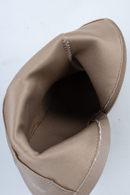 BEŻOWE DAMSKIE BOTKI ZAMSZOWE NA SŁUPKU ZAMEK ARABELA 5