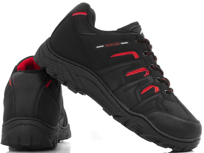 CZARNE MĘSKIE BUTY TREKKINGOWE 4