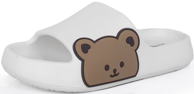 BIAŁE DAMSKIE PIANKOWE KLAPKI MIŚ ASHBY 4