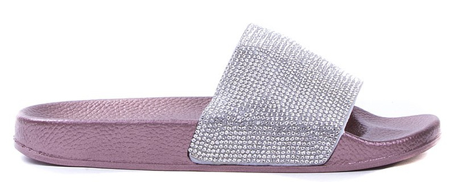 ZŁOTE GUMOWE KLAPKI Z CYRKONIAMI DIAMONDS 1