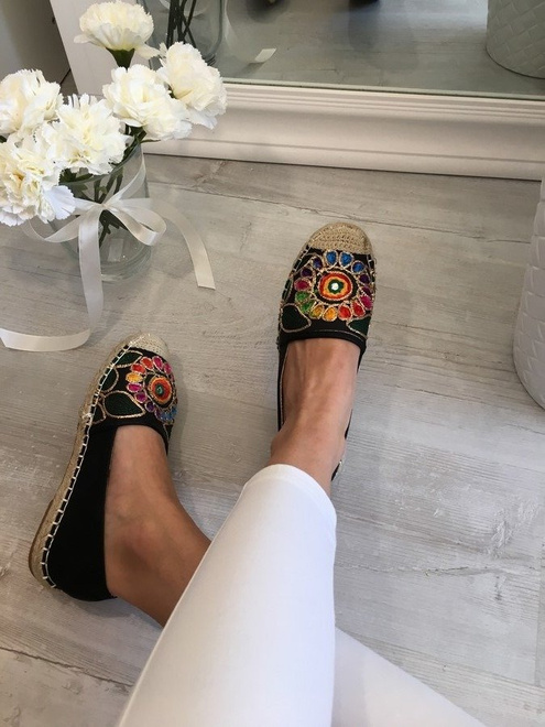 CZARNE BALERINKI ESPADRYLE HOLIDAY 3