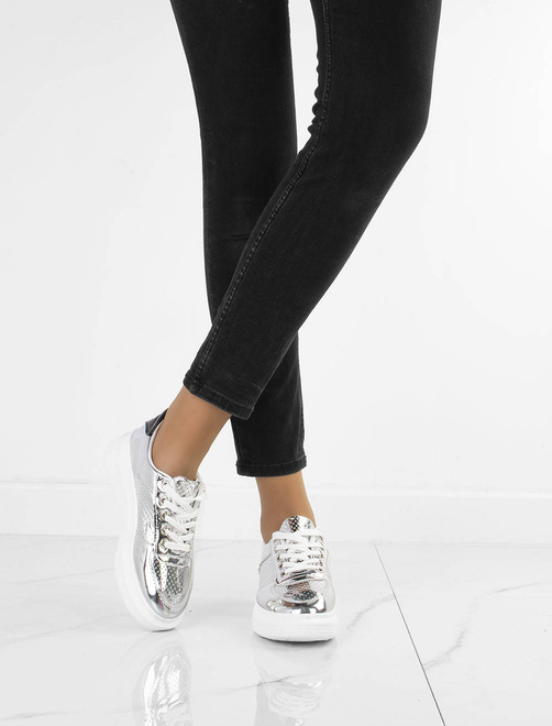 SREBRNE SPORTOWE SNEAKERSY LUZILA 8
