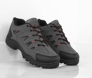 SZARE MĘSKIE BUTY TREKKINGOWE