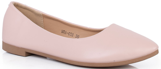 BEŻOWE WYGODNE DAMSKIE BALERINKI KLASYCZNE BONY 1